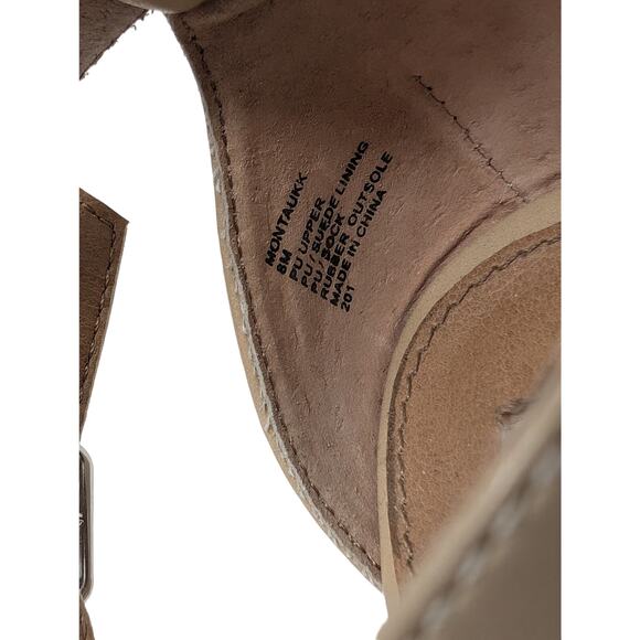 Steve‎ Madden Montauk Espadrille Natural Strappy Sandal Platform Wedge Size 8 - Picture 9 of 9